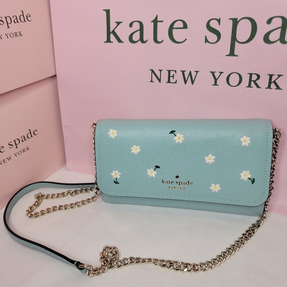 Kate spade Darcy Daisy Embroidered Chain Wallet Crossbody Clutch - Picture 2 of 16